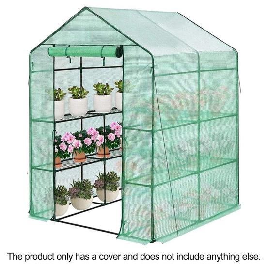 143x143x195CM Green House PE Cover Waterproof Replacement Cover with Door Thermal Insulation & Rainproof Greenhouses Transparent Cover Green Supplies