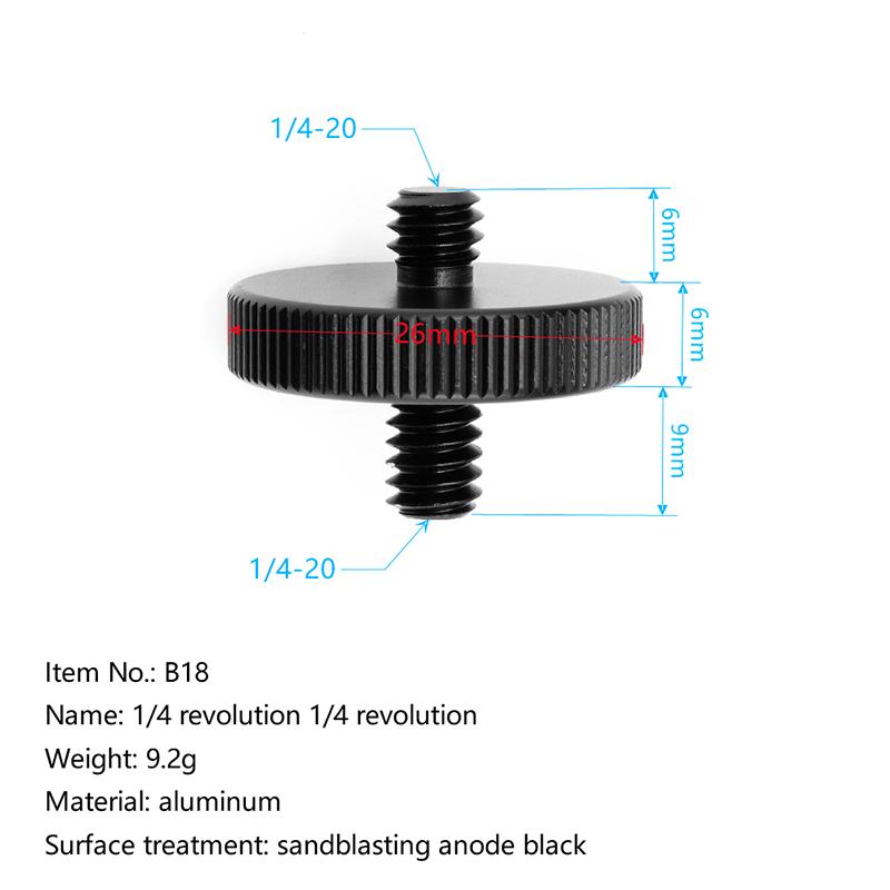 Универсальный винт для камеры с резьбой 1/4 на 3/8 Двойные гайки Винт для штатива Быстросъемные винты для камеры Адаптер для крепления Аксессуары для фотосъемки