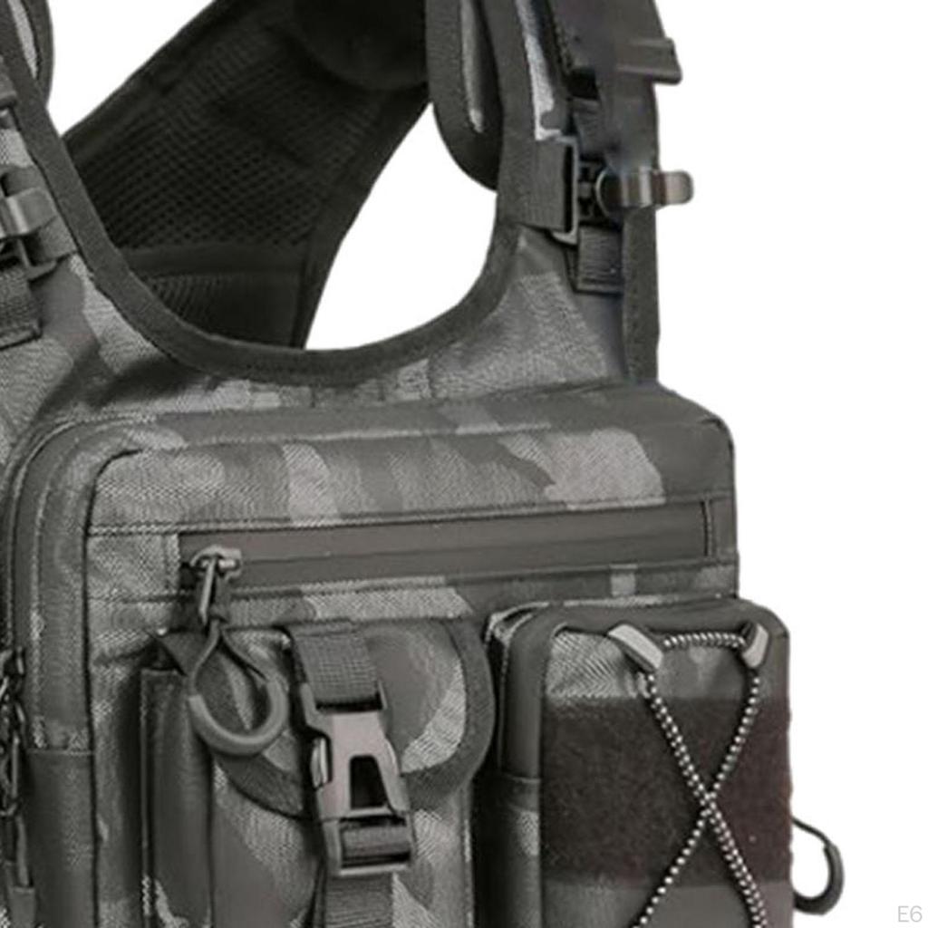 Нагрудная сумка-рюкзак для тренировок на открытом воздухе, многофункциональный жилет на молнии, подсумок-разгрузка для бега