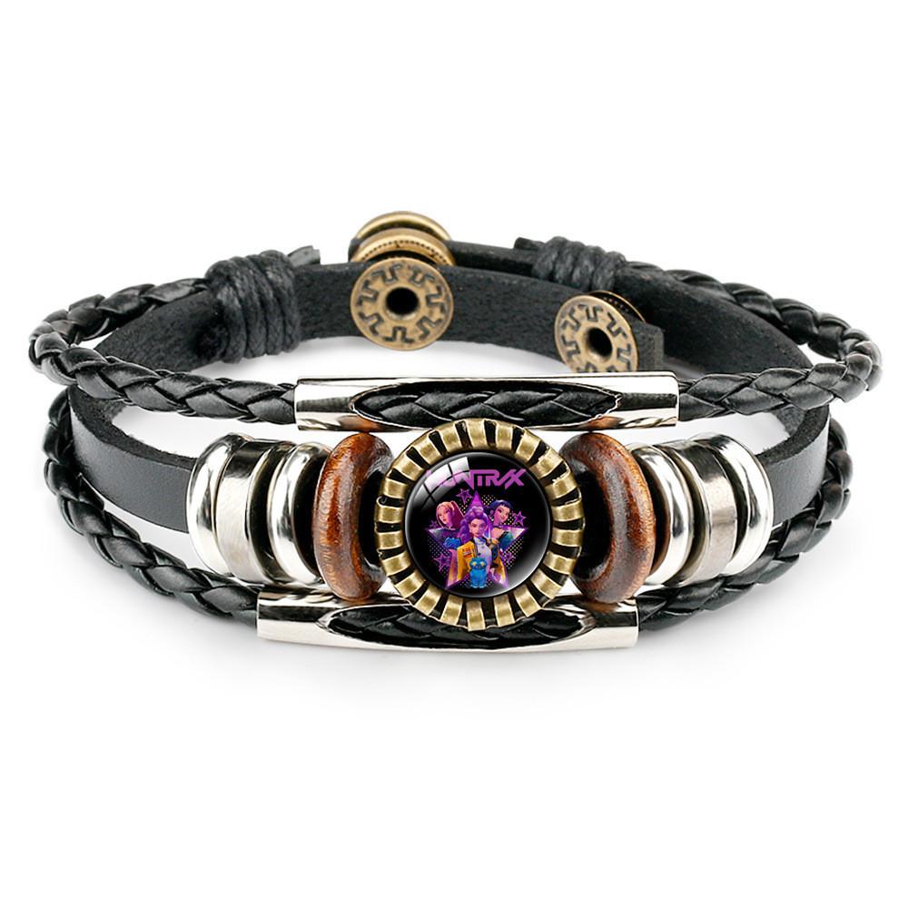 Руми Зои Мира Кожа Бижутерия из бусин Панк Стиль Браслет