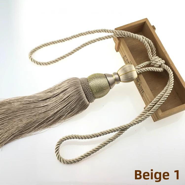 Роскошный золотой проволочный подхват для штор с кисточками в виде шара