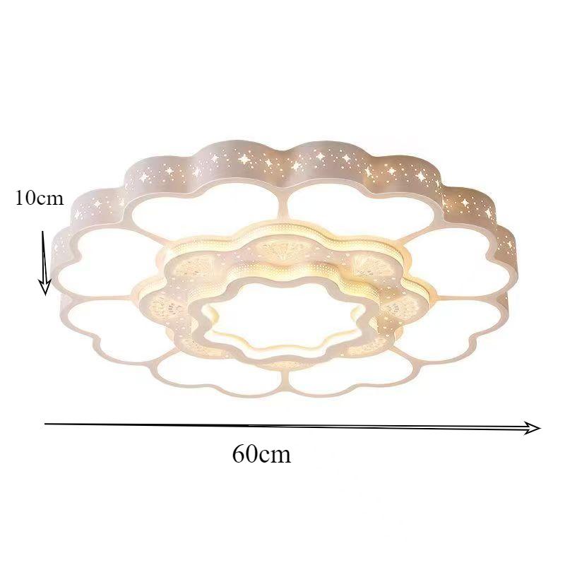 Простая современная круглая лампа для холла, большая светодиодная потолочная люстра в виде цветка