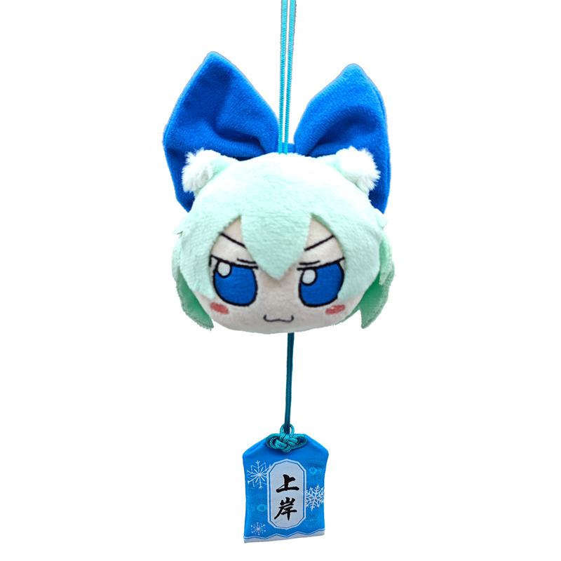 Anime Touhou Project Cirno Plush Toy Soft Pendant Cat Ear Stuffed Doll Praying for Blessings Guarding Wise Backpack Bag Keychian