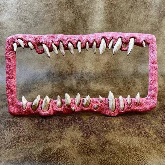 Хэллоуин Ужас Рамка для номерного знака Универсальная посадка Простая установка Погодоустойчивый Держатель номерного знака Украшение автомобиля Знак