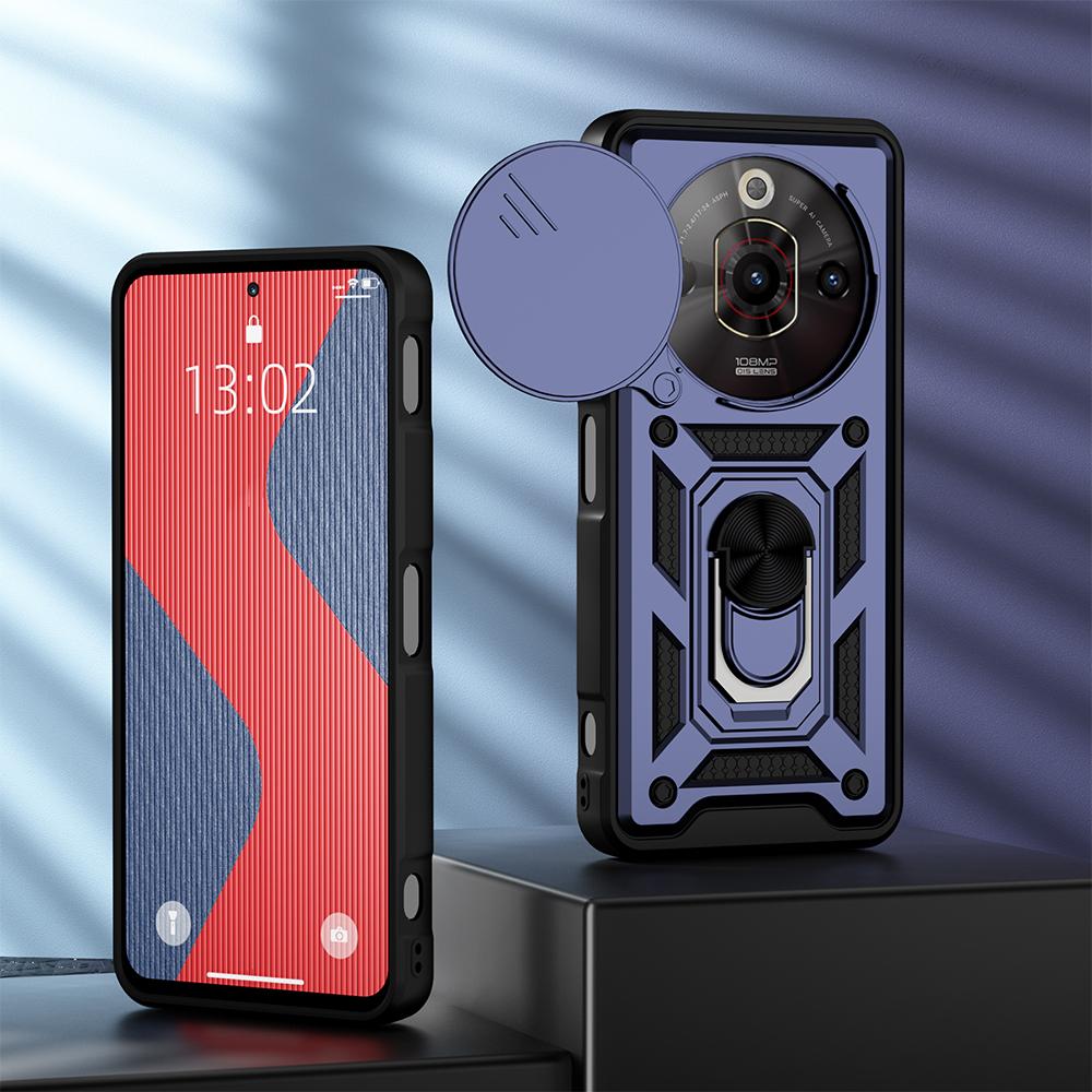 KEYSION Противоударный чехол для ZTE nubia Focus Pro 5G со сдвижной камерой, защитное кольцо для объектива, подставка, чехол для телефона для nubia Focus Pro 5G