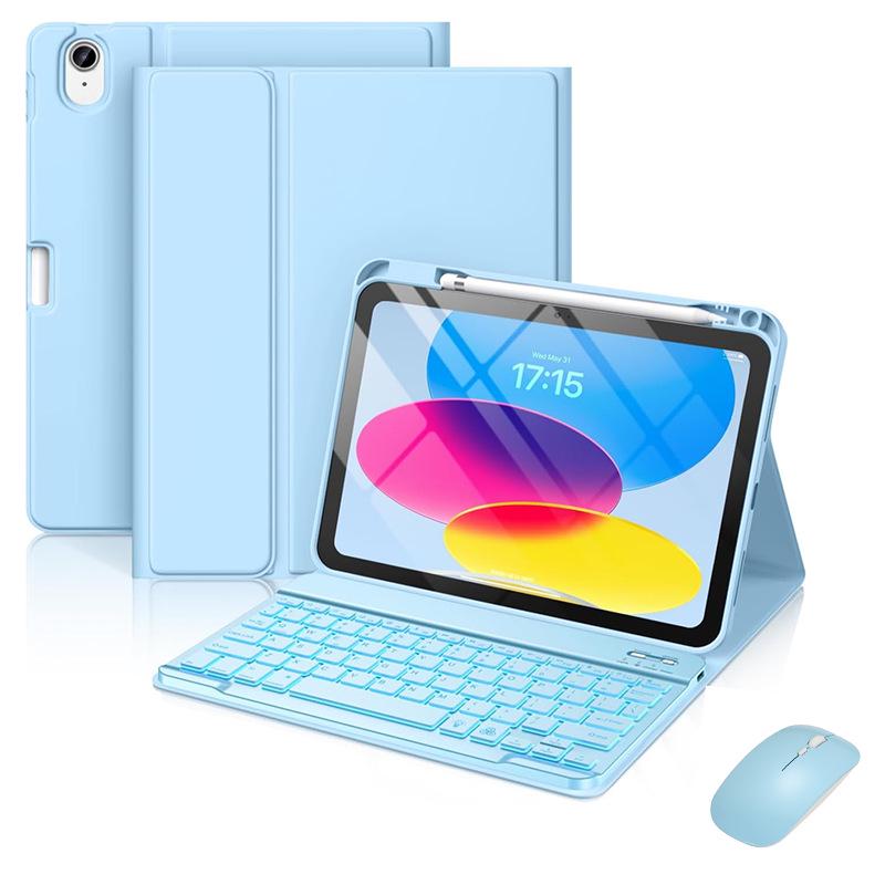 Кожаный чехол с подсветкой и Bluetooth-клавиатурой для iPad Pro 11 - 7 цветов, совместим с Air 13, защитный корпус для планшетов 10.2 Gen