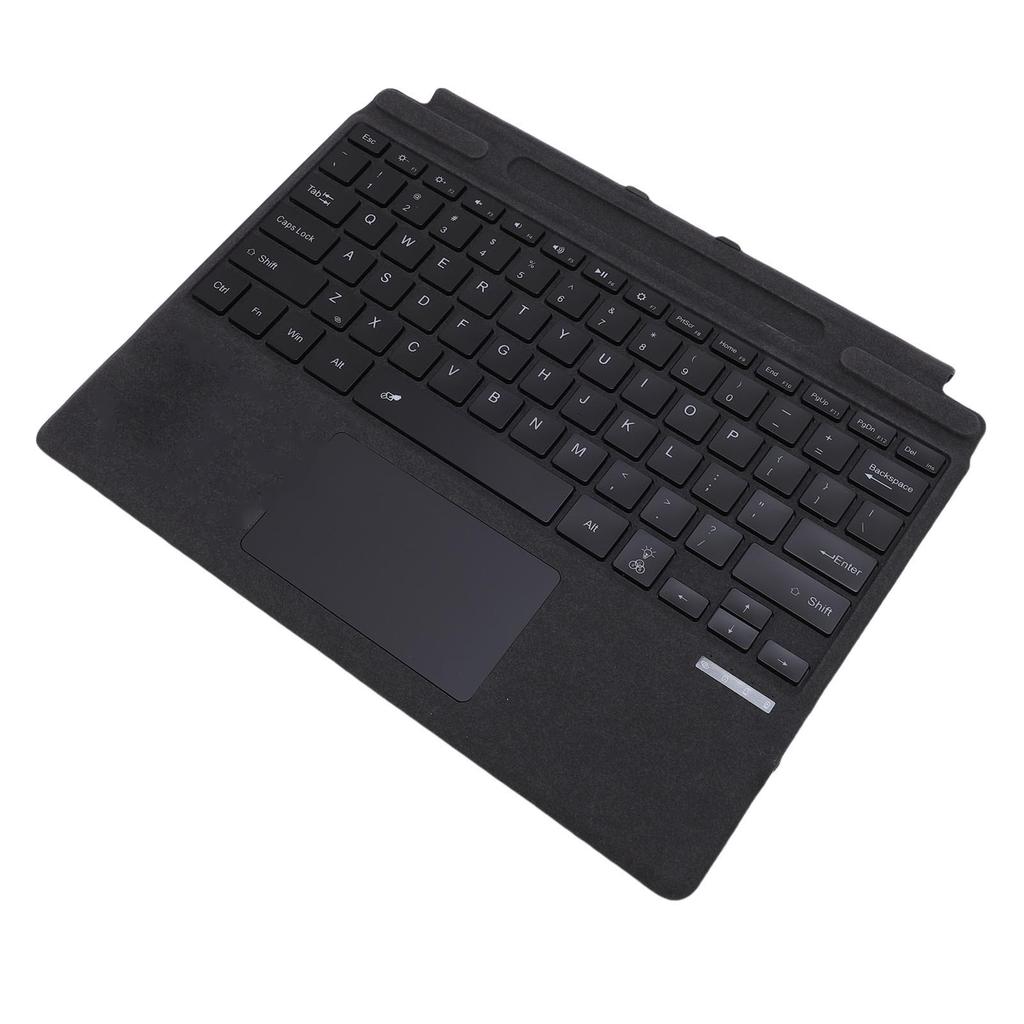 Беспроводная клавиатура для планшета, подходит для Surface Pro 11 10 9 8 X, портативная, супертонкая, с 7-цветной подсветкой, держателем для стилуса, тачпадом