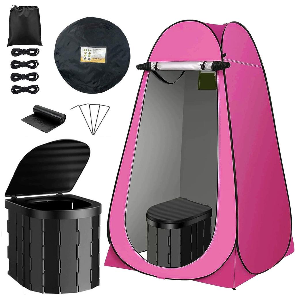 Портативная палатка для душа и туалета для кемпинга - Укрытие для уединения на открытом воздухе