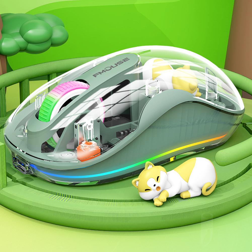 Высококлассная перезаряжаемая мышь Милая кукла 3 режима Беспроводная мышь с индикатором питания Для планшетов Ноутбука iPad Детский подарок Аксессуары