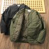 Мужская ретро стеганая хлопковая куртка - Теплая, модная, свободного кроя, повседневная с V-образным вырезом для осени/зимы