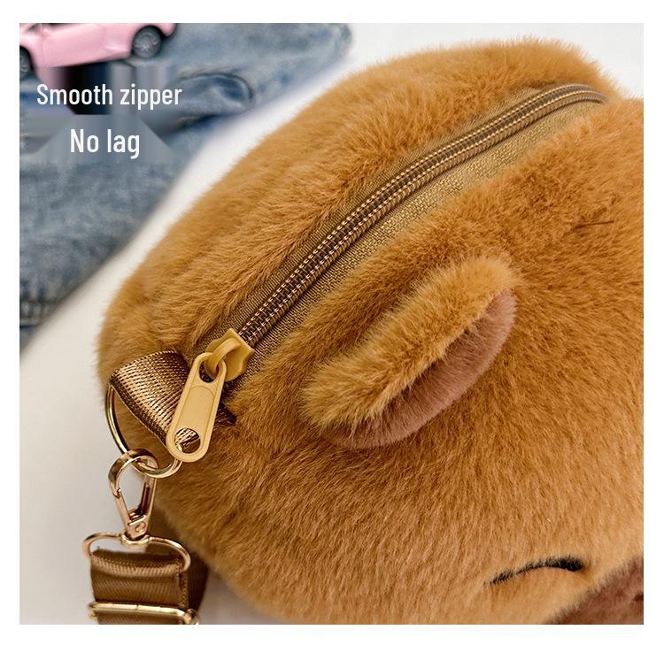 2025 Креативная милая мультяшная плюшевая сумка-кроссбоди в виде куклы – Мягкая, выдвижная, круглая на плечо