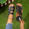 Large Size Sandals Women's New Summer Soft-soled Two-wear Bag Heel Fish Mouth Beach Sandals