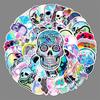 50 Skull Doodle Personality Trend Laser Gulle Card DIY Skateboard Water Cup Suitcase Sticker Waterproof