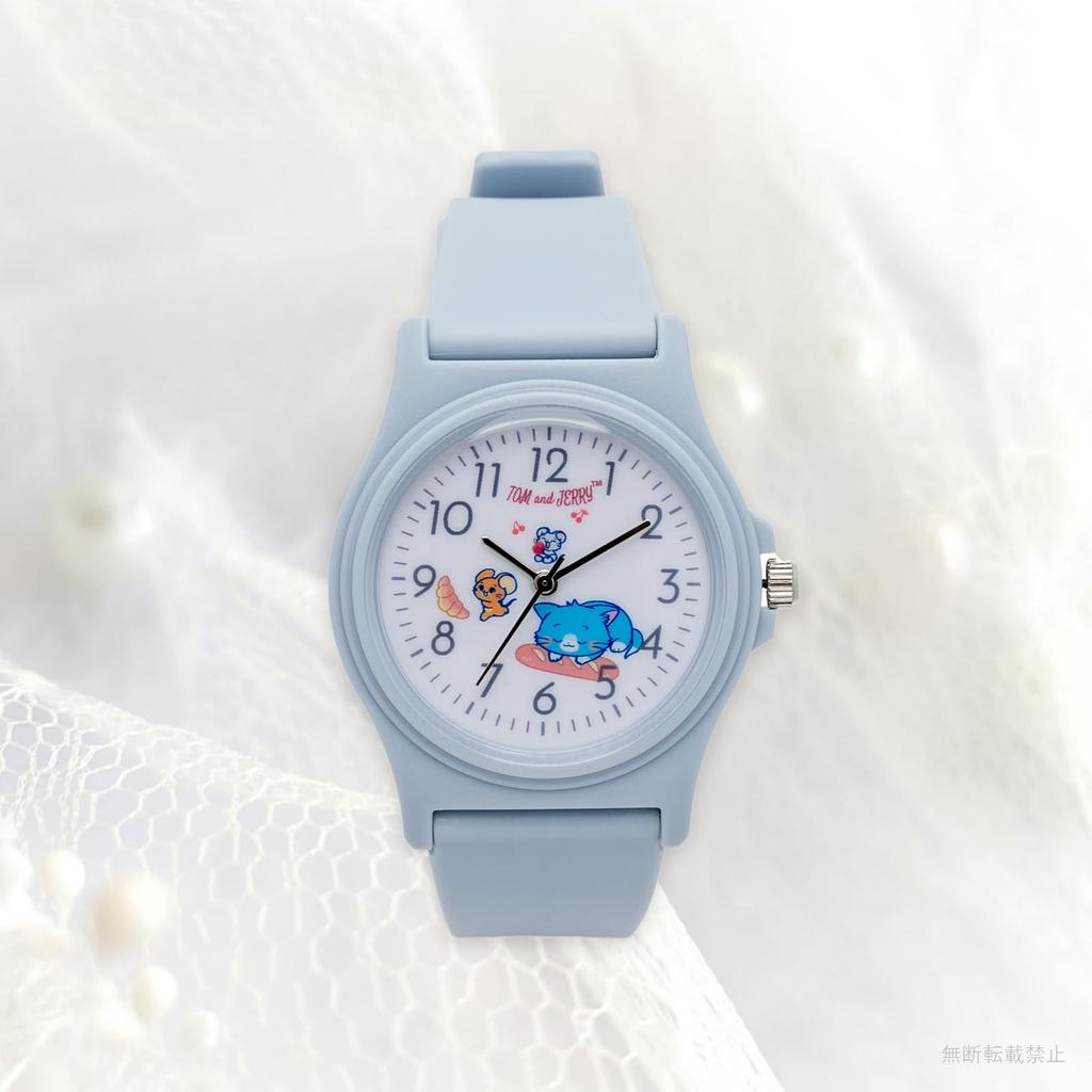[Fieldwork] Женские часы Tom and Jerry Analog с полиуретановым ремешком, иллюстрация, резиновые часы, синие TAJ006-4