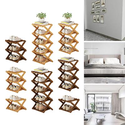 Экономящий место деревянный органайзер для обуви, складная полка для обуви, угловая, устойчивая конструкция, большой размер