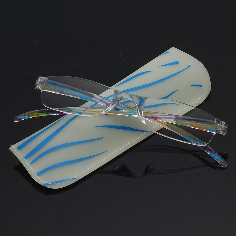 +1.0 ~ +4.0 Портативные очки для дальнозоркости Унисекс Ультралегкие очки для чтения Бескаркасные Полимерные Полуободковые Очки для чтения