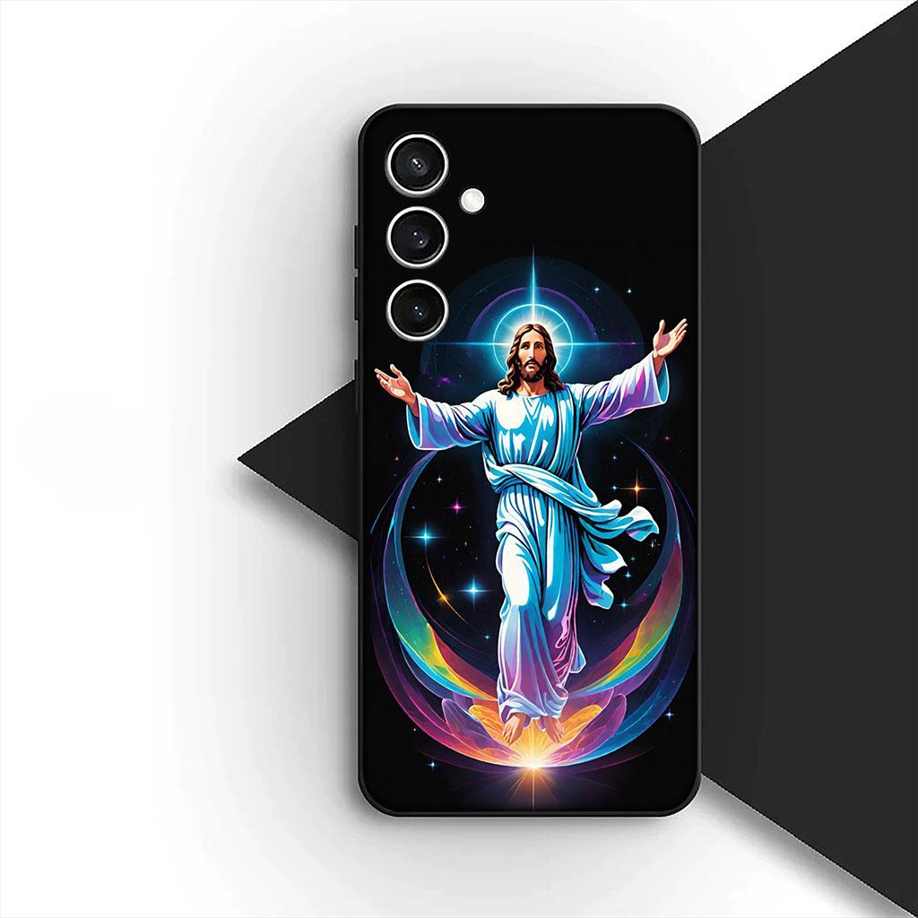 Phone Cover for OPPO A18 A16 A80 A40 A17 A15 A38 A78 A79 A54 A57 A58 A60 4G 5G Casing Soft Case God Jesus Judah Jehovah Cross