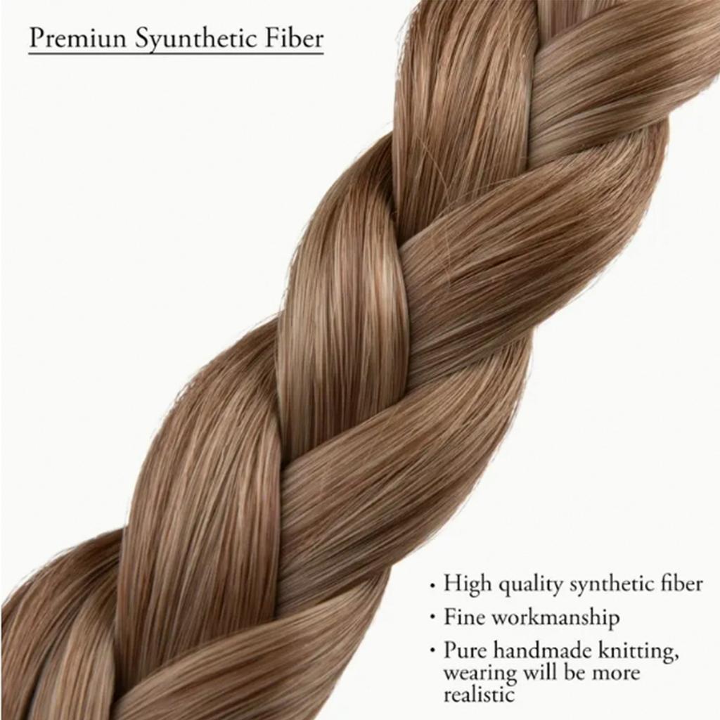 MISS WIG Регулируемая плетеная повязка на голову ручной работы - высокотемпературный головной убор из натурального волокна для женщин