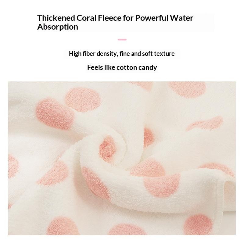 Women's Water Absorbent Quick-Drying Thickened No Shedding Hair Drying Cap Towel Headscarf