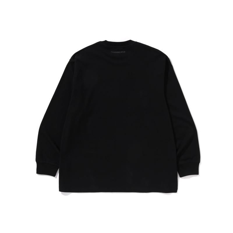 Bape Одноточечная футболка с длинным рукавом свободного кроя 0ZXLTM111301O