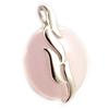 [D7394] - Silver 'Obao' Pendant pink/Pink