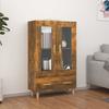817477 vidaXL Buffet Smoked Oak 70x31x115 Cm Engineered Wood