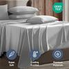 Extra Deep Sheet Set 6 Pcs Breathable Cooling Sheets Hotel Luxury Bedding Set w/ Inch Deep Pockets Easy Secure Fit Super Soft,