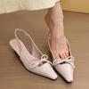 2025 Summer New Sexy Pointed Designer Slippers Outdoor Leisure Comfortable Shallow Mouth Ladies Multi-color High Heels