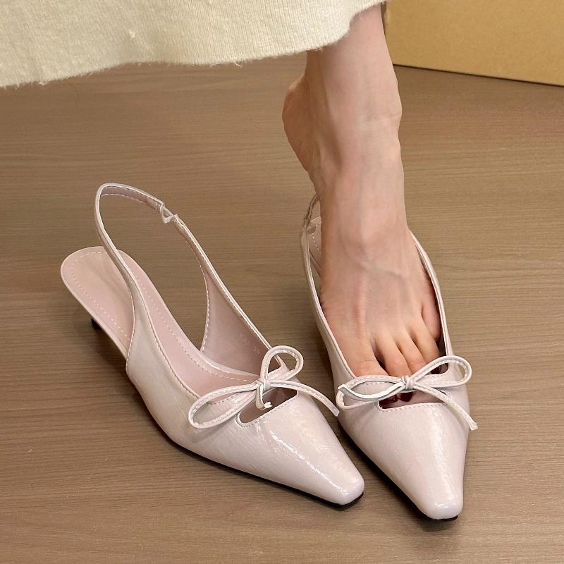2025 Summer New Sexy Pointed Designer Slippers Outdoor Leisure Comfortable Shallow Mouth Ladies Multi-color High Heels