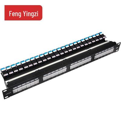 Сетевая панель Fengyingzi Cat6A на 24 порта, 1U, со светодиодными индикаторами