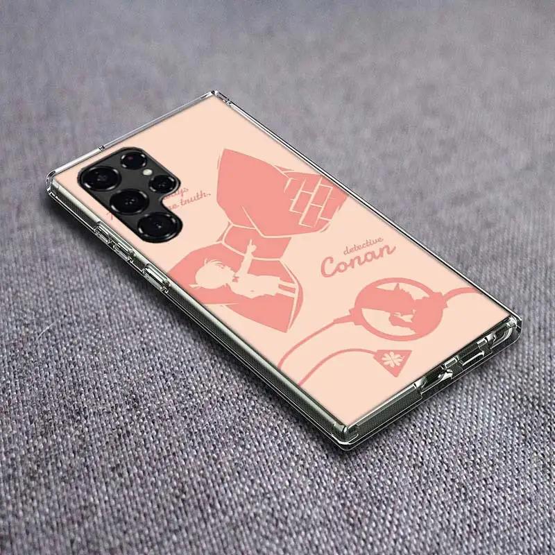 Прозрачный чехол для телефона Детектив Конан для Samsung Galaxy S21 Plus S24 S23 S20 FE S22 S26 Ultra S25 Edge TPU Capa Чехлы Чехол Ударопрочный