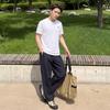 Men's ANTA T-Shirts Unisex White Crew Neck Thin Straight Fit