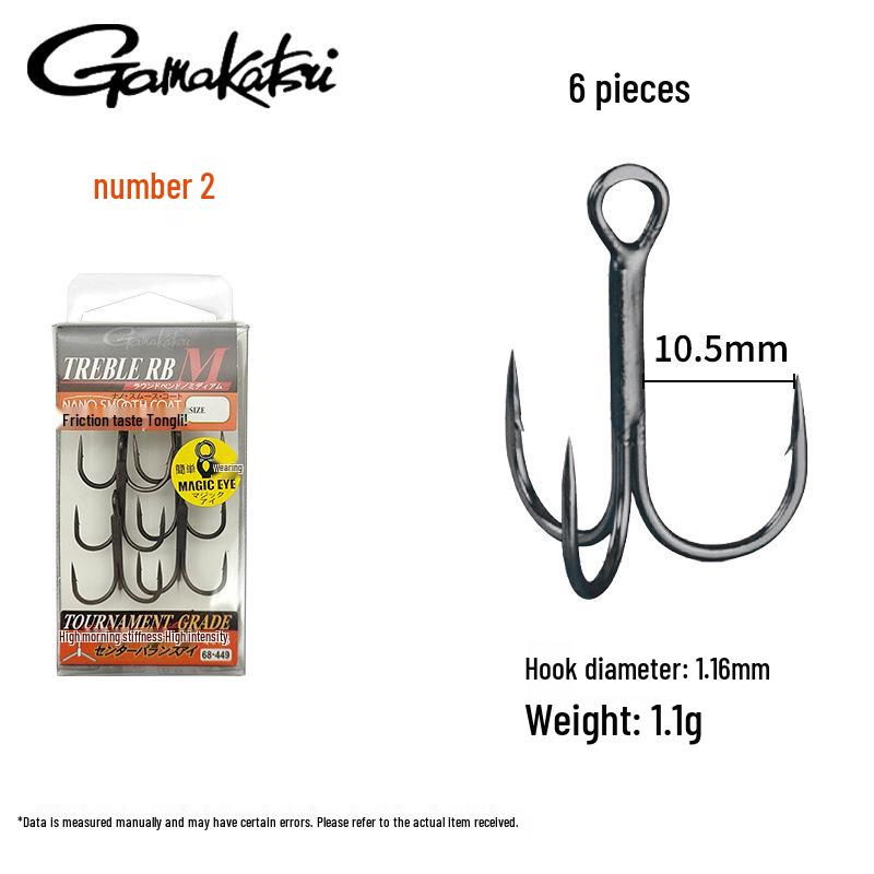 Gamakatsu Япония Тройник для Бассовой Рыбалки RB M – Крючок-Якорь для Жестких Приманок