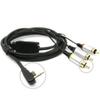 Black RCA Male Slim to TV For PSP 2000 3000 3 RCA Cable Cord Audio Cables AV Cable