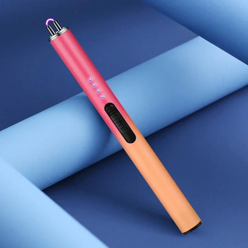 Кухонная зажигалка Type-C с заряжаемой плазменной дугой, импульсным воспламенителем, беспламенная ветрозащитная зажигалка с предохранительным выключателем для барбекю со свечами
