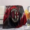 Custom Name AC Milan Flannel Blanket, High quality Comfortable for All Seasons, Home Decor, Warmth and Comfort
