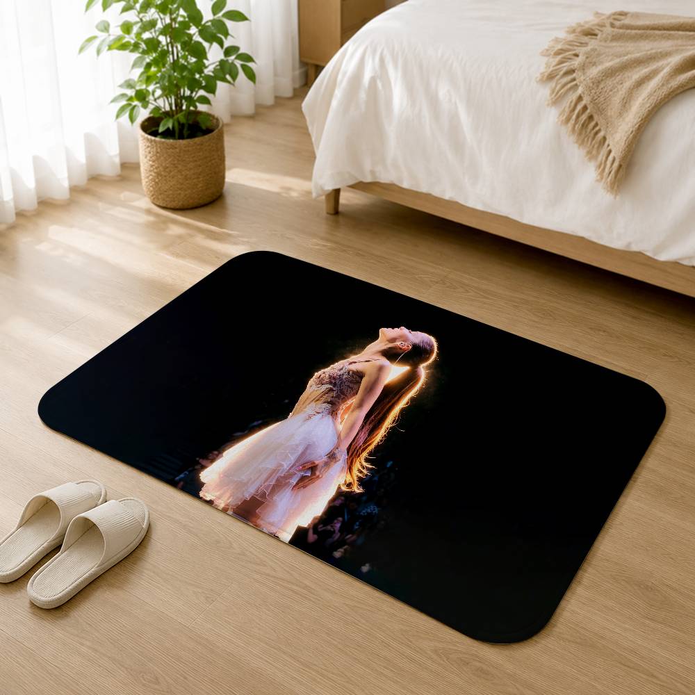 Singer A-Ariana Grande Soft Comfortable Short Plush Rug Carpet Anti‑Slip Floor Mat Machine Washable Home Decor
