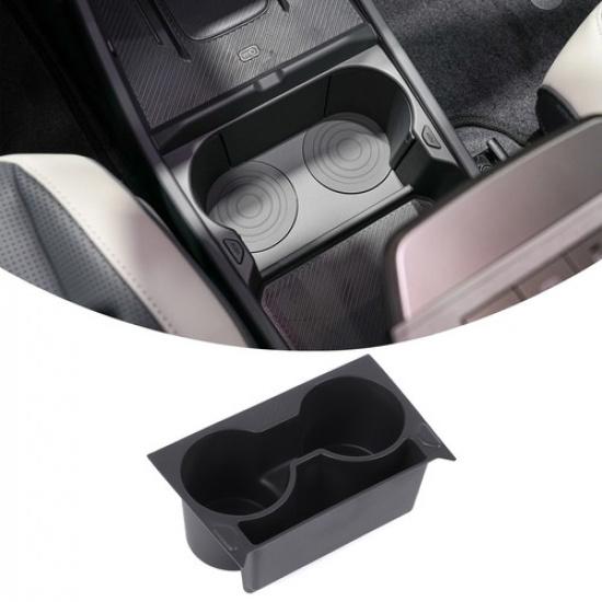 Black TPE Center Console Cup Holder Protector For Kia EV3 2024-2025