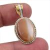 Natural Botswana Agate 925 Solid Sterling Silver Gift TwoTone Pendant 1.50" N5Y11