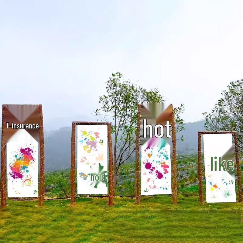 Outdoor Camping Red Check Picnic Backdrop & Atmosphere Decoration