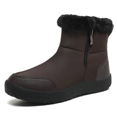 Ziitop Легкие короткие зимние ботинки с теплыми толстыми повседневными зимними ботинками для поездок на работу и легко надеваемые и снимаемые женские водонепроницаемые на флисовой подкладке,
