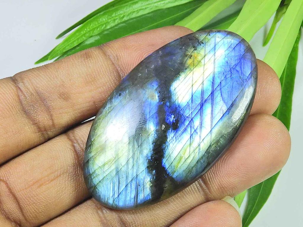 31x54MM Multi Fire Labradorite Oval Cabochon Loose Natural Gemstone 100Cts. SK-3966