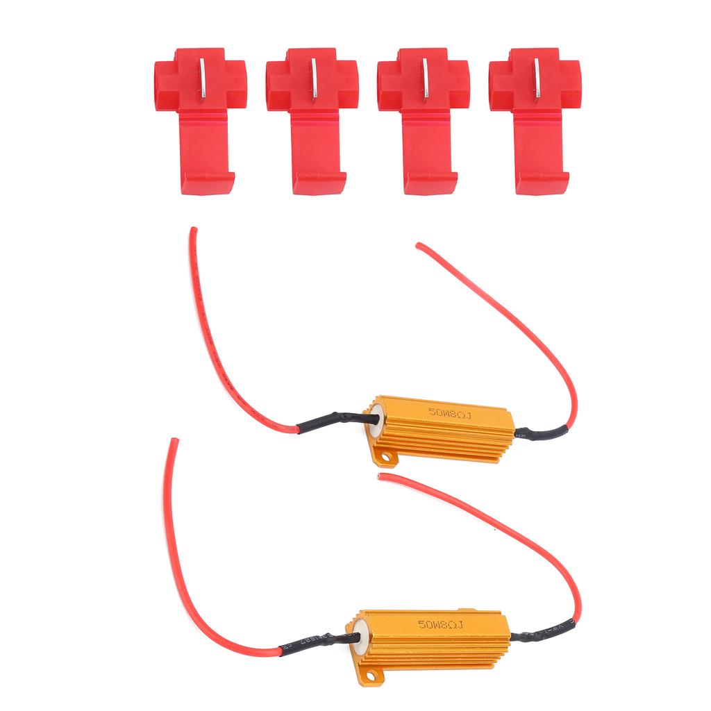 2pcs 50W LED Decoder 8 Load Resistor Canbus Error Free Canceller for Headlight Foglight DRL