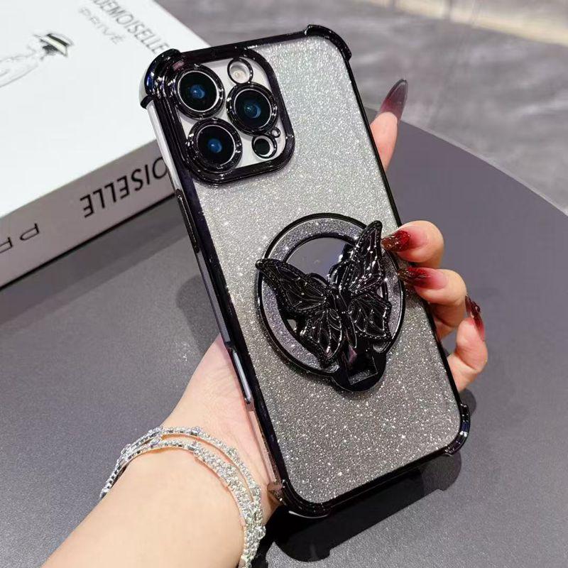 Противоударный зеркальный чехол-бабочка для телефона Huawei Mate 70 50 60 40 30 Pro 5G Nova Y91 Y90 Y73 Y72 Y70 Y71 Y63 Y61 с блестящей крышкой