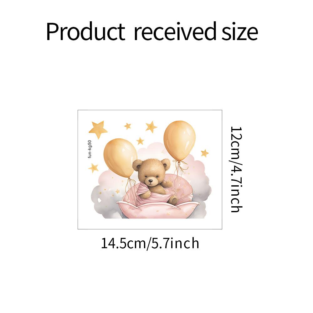 Мечтательный мишка «Спокойной ночи» с шарами Наклейка на выключатель Съемная самоклеящаяся декаль для гостиной прихожей домашнего декора