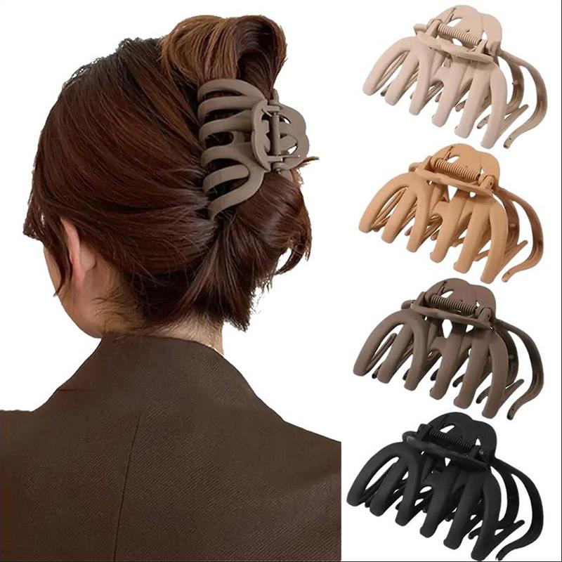 Elegant Matte Solid Pumpkin Hair Claw For Women Sweet Hair Ornament Long Hair Holder Headband Hair Clip Hairpin Hair Accessories