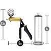 Men Vacuum Pump Trainer with Clear Acrylic Cylinder Pressure Gauge Flexible Air Hose and Hand Suction Control Sex Toys