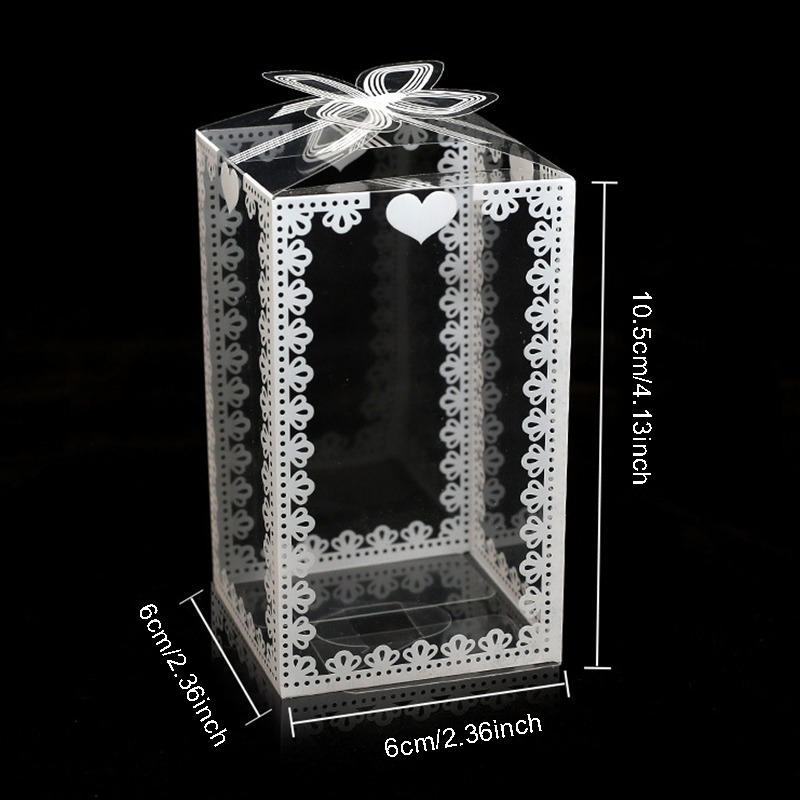 20 шт. Прозрачная подарочная коробка ПВХ пластик Прозрачная упаковочная коробка для свадьбы, детского праздника, сувенир для вечеринки, подарок, коробка для шоколада, конфет, торта