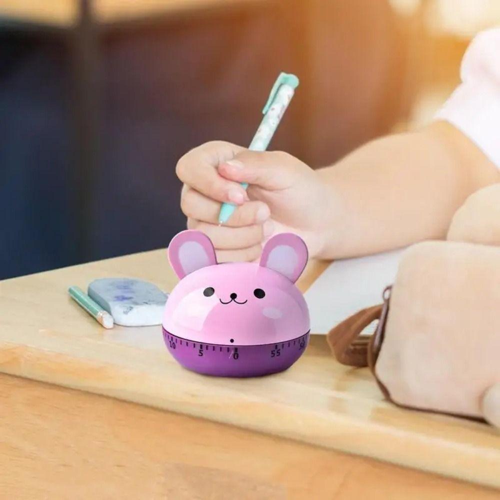 60Minutes Cooking Timer Cartoon Time Management Tool Easy To Operate Animal Mechanical Timer Adult