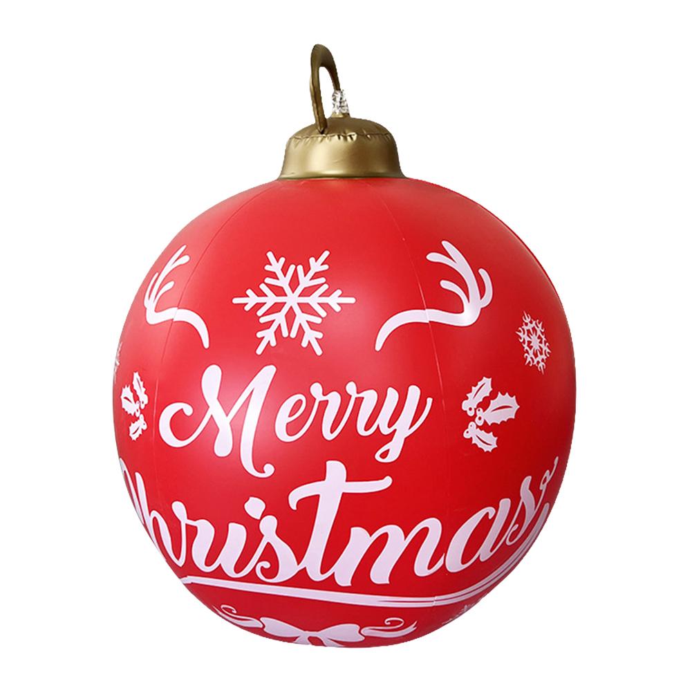 60 см Рождественский надувной шар Рождественская елка Декоративный шар ПВХ Гигантские Большие Шары Игрушка Новогодняя вечеринка Украшения для двора 2025